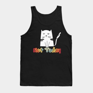 Not Today Sleeping Cat - Cat Lovers, Funny Tank Top